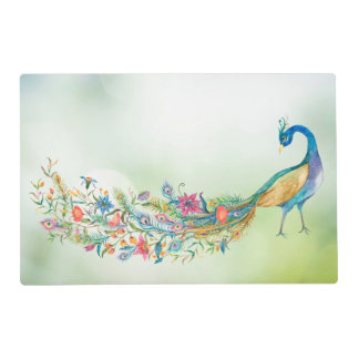 Peacock Laminated Placemat