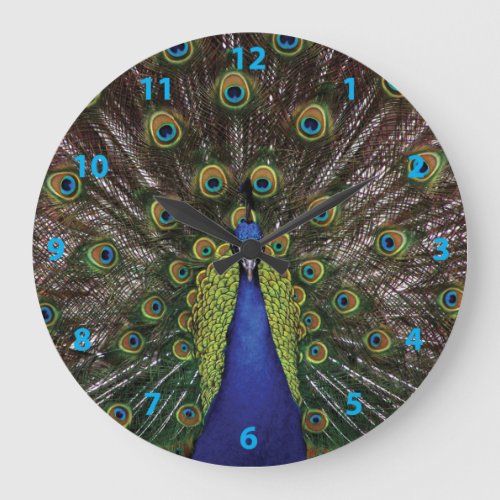 Peacock Large Clock