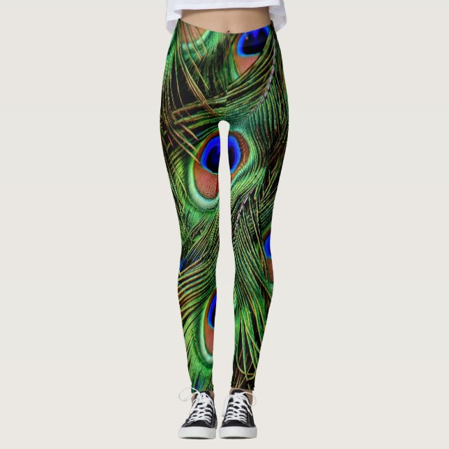 Peacock Leaves Leggings (Front)