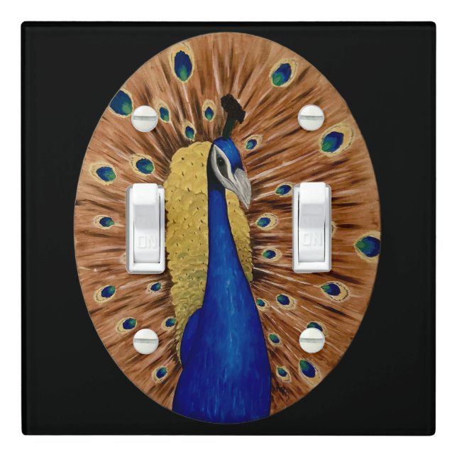 Peacock Light Switch Cover (In Situ)
