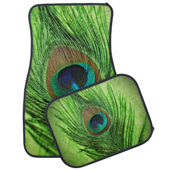 Peacock Lime Green Car Mat by Peacocks at Zazzle
