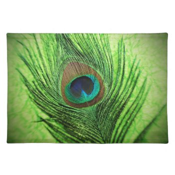 Peacock Lime Green Placemat by Peacocks at Zazzle