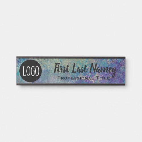 Peacock Logo Office Door Sign Elegant Name Plate