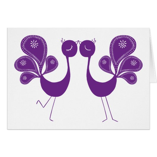 Peacock Love Lavender Cards (Front Horizontal)