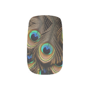 Peacock Love Minx Nail Art
