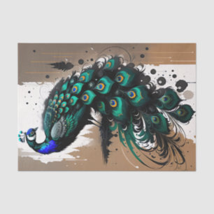 Peacock lovers bright peacocks teal tissue paper