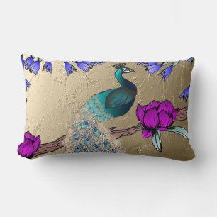 Peacock Lumbar Pillow