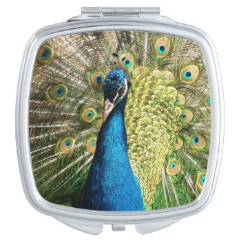 Peacock Makeup Mirror by Wonderful12345 at Zazzle