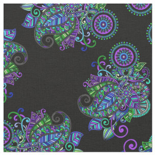 Peacock Mandala Fabric