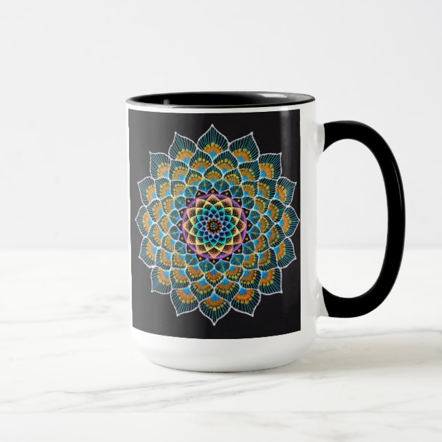 Peacock Mandala Mug (Right)