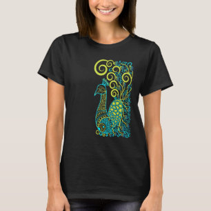 Peacock Mandala & Yoga T-Shirt