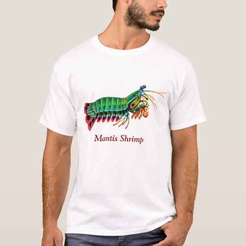 Peacock Mantis Shrimp Customizable T_Shirt