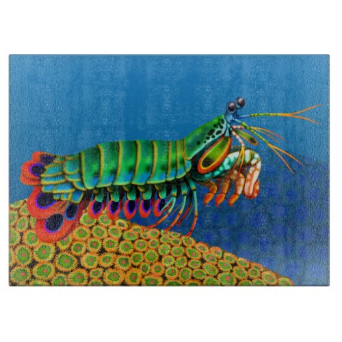 Peacock Mantis Shrimp Cutting Board