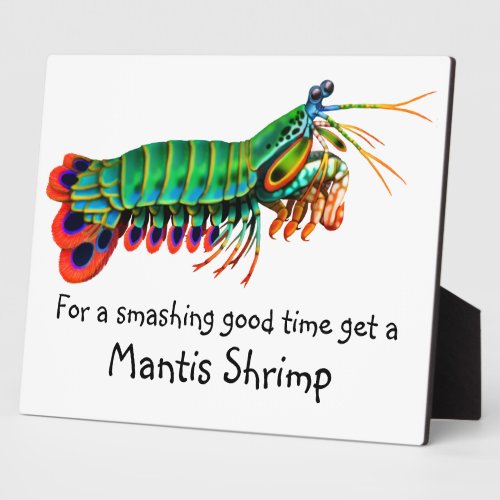 Peacock Mantis Shrimp Reef Creature Plaque