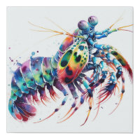Peacock Mantis Shrimp Watercolor IREF298 - Waterco