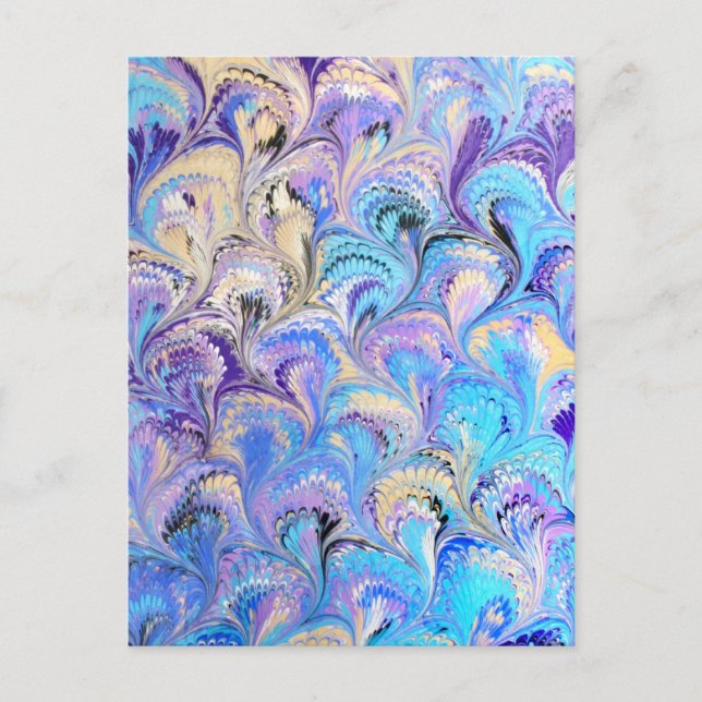 Peacock Marbled Postcard (Front)