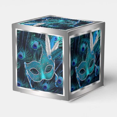 Peacock Masquerade Party Favor Box