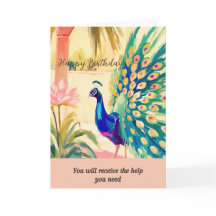 peacock message happy birthday