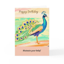 peacock message happy birthday