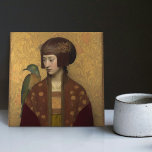 Peacock Morris Gold Burgundy Art Nouveau Portrait Ceramic Tile<br><div class="desc">Welcome to CreaTile! Here you will find handmade tile designs that I have personally crafted and vintage ceramic and porcelain clay tiles, whether stained or natural. I love to design tile and ceramic products, hoping to give you a way to transform your home into something you enjoy visiting again and...</div>