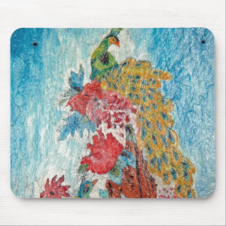 peacock mouse pad