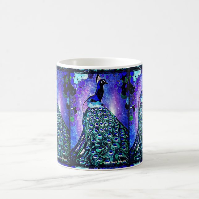 Peacock Mug by Carol Zeock (Center)