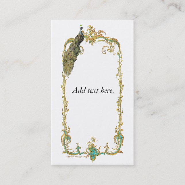 Peacock n Paisley Business Card (Front)