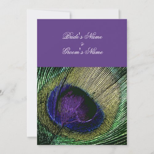 Peacock n purple wedding theme - Create your own Personalized Announcements