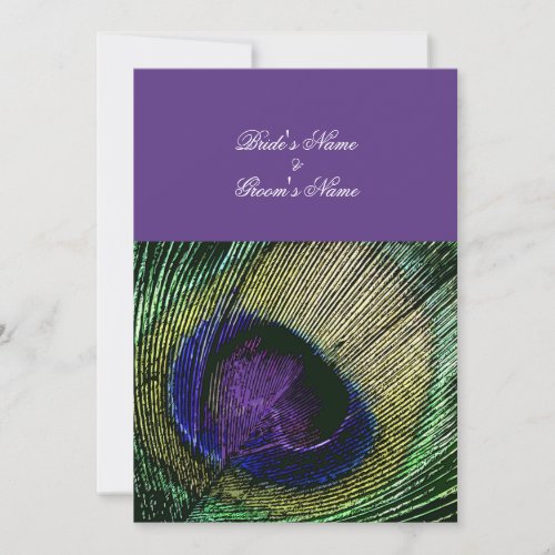 Peacock n purple wedding theme - Create your own Personalized Invitations