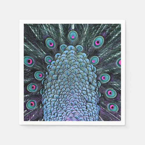 Peacock napkin