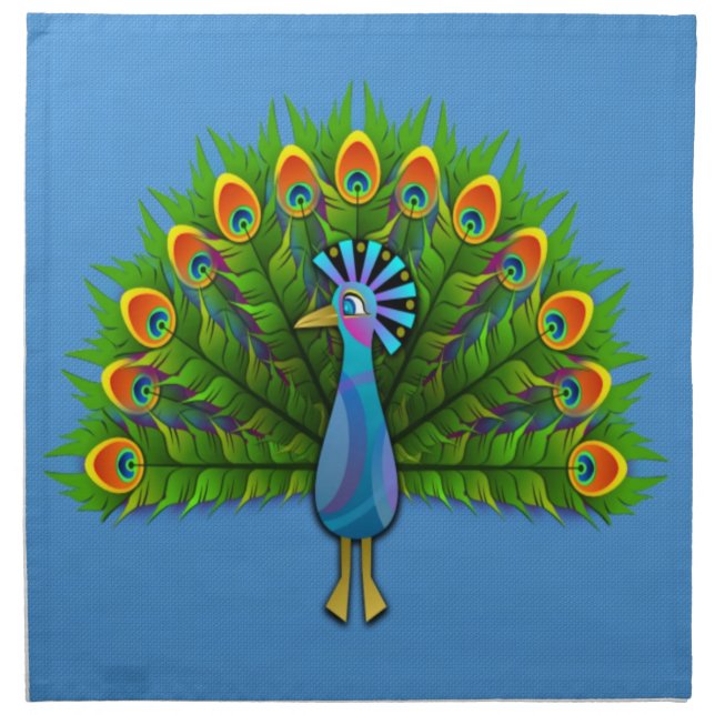 Peacock Napkin (Front)