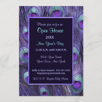 Peacock New Years Day - Invite Open House by Spice at Zazzle