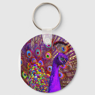 peacock of a million colors keychain