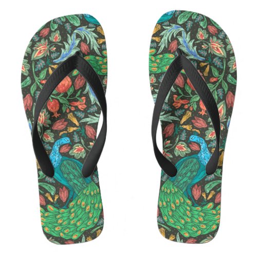 Peacock of India Chintz Flip Flops