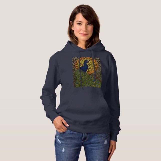 Peacock of the Night Hoodie (Front Full)