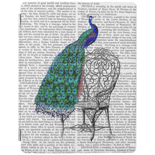 Peacock on Chair iPad Air Cover (Front)