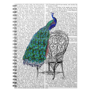 Peacock on Chair Notebook