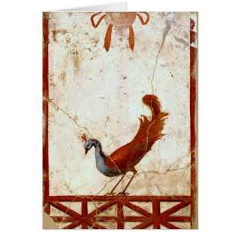 Peacock On Fresco Ancient Roman Antique Painting by Then_Is_Now at Zazzle