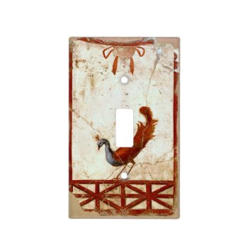 Peacock On Fresco Ancient Roman Antique Painting Light Switch Cover by Then_Is_Now at Zazzle