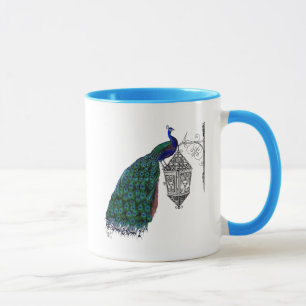 Peacock On Lamp Mug