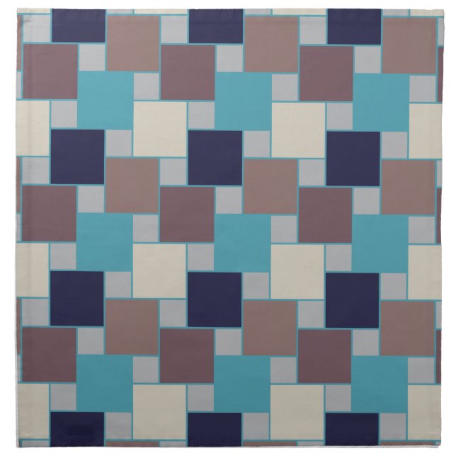 Peacock on the Beach Cloth Napkin (Front)