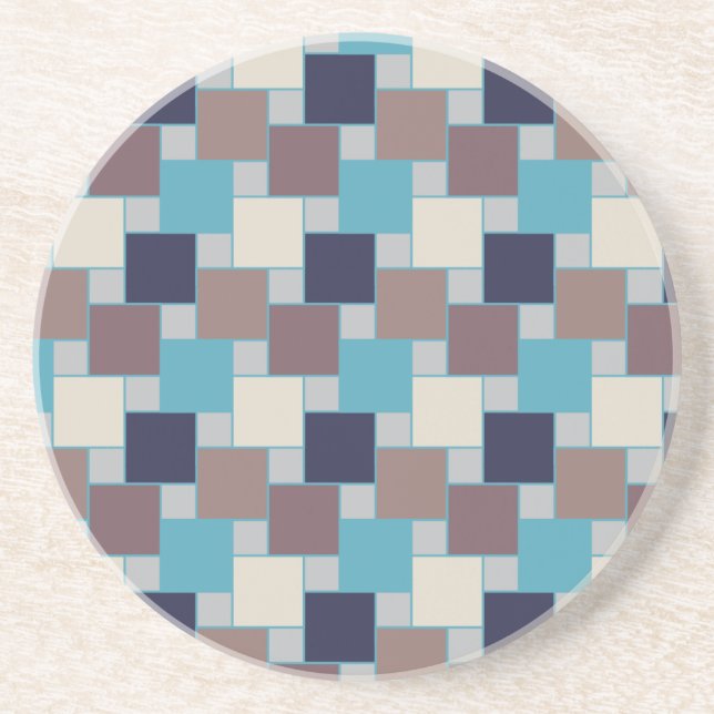 Peacock on the Beach Drink Coaster (Front)