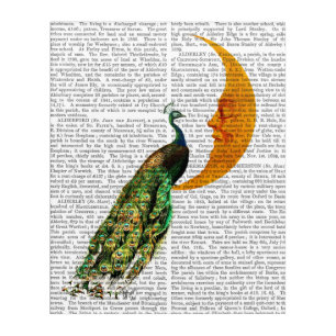 Peacock on the Moon Acrylic Print