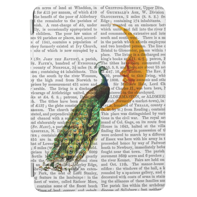 Peacock on the Moon iPad Air Cover (Front)