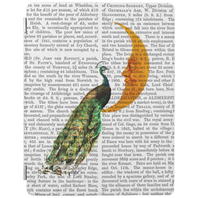 Peacock on the Moon iPad Air Cover (Front)