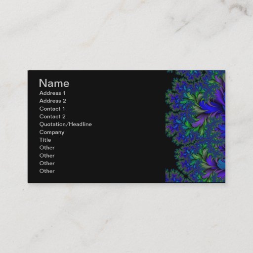 Customizable Peacock Ore 2 LG Business Card