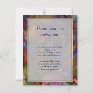 Peacock Ore Chalcopyrite Marble Invitation