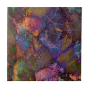 Peacock Ore Chalcopyrite Marble Tile