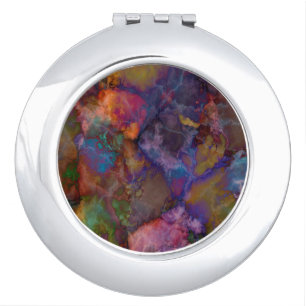 Peacock Ore Chalcopyrite Marble Vanity Mirror