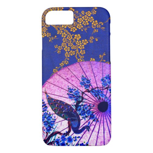 Peacock oriental parasol japanese cherry blossoms iPhone 87 case
